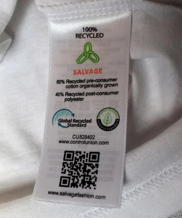 Etiquette Textile recyclé Nutri Green Planet 2