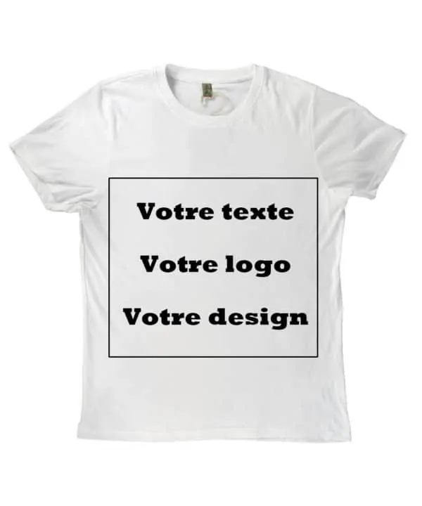 T-shirt 100% recyclé unisexe blanc personnalisé 1