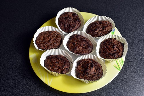 Muffins à la patate douce et au chocolat