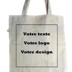 Sac shopping 100% recyclé blanc personnalisé 2