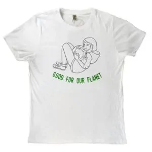 T-shirt 100% recyclé unisexe blanc Fille terre